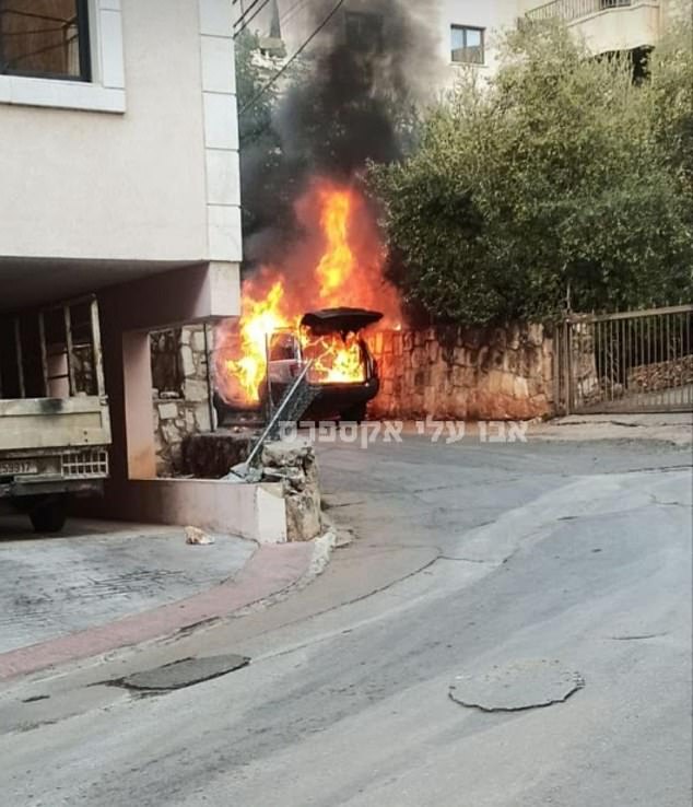 Local media reported a car fire as a result of an exploding device.