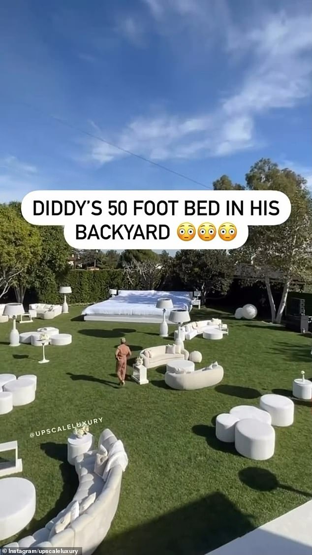 A view of Diddy's backyard