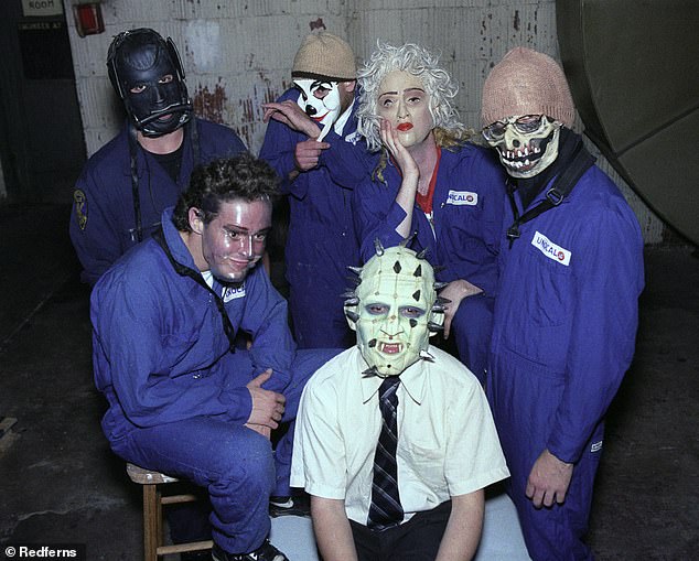 Bungle poses for a group portrait backstage at San Francisco's Warfield Theater in April 1992, four years before Lengyel was unceremoniously kicked out of the band.