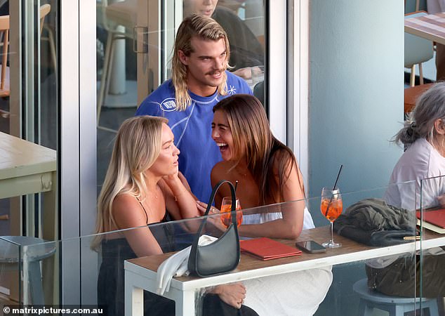 Bailey had the women laughing out loud as he chatted with them on the balcony.