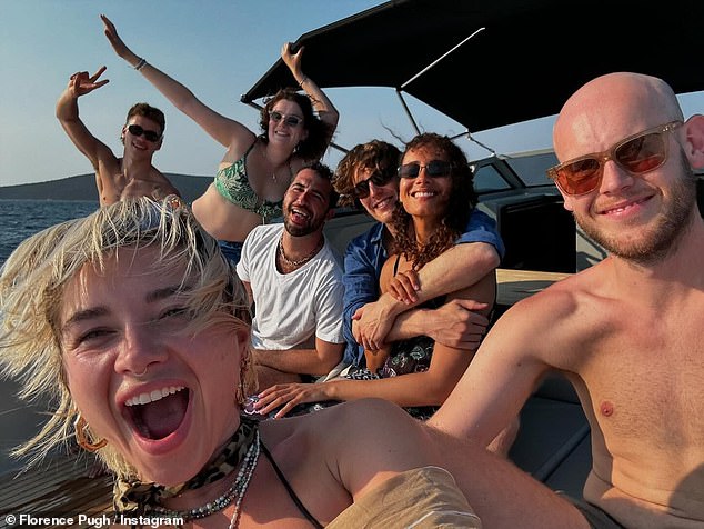 Florence enjoyed a luxury yacht trip during her holiday in Türkiye and was seen enjoying the windy conditions.