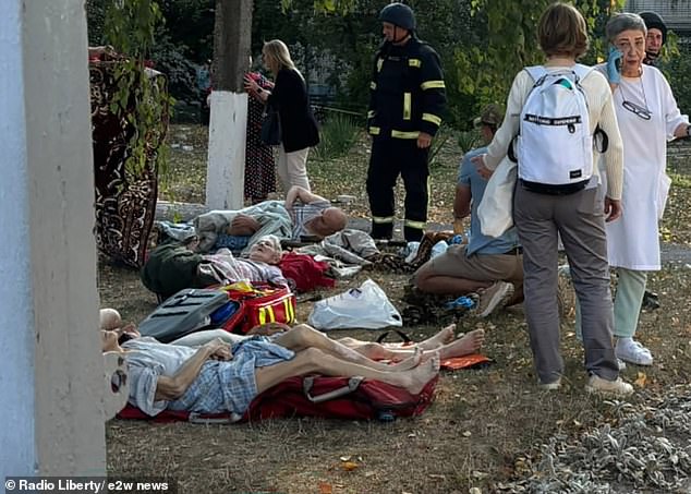 Heartbreaking images show frail elderly people who are the latest victims of Putin's aggression