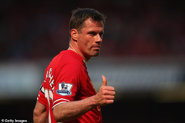 Carragher (pictured) insisted Saliba and Gabriel could become one of the best defensive partnerships in the league if they can win trophies with Arsenal.