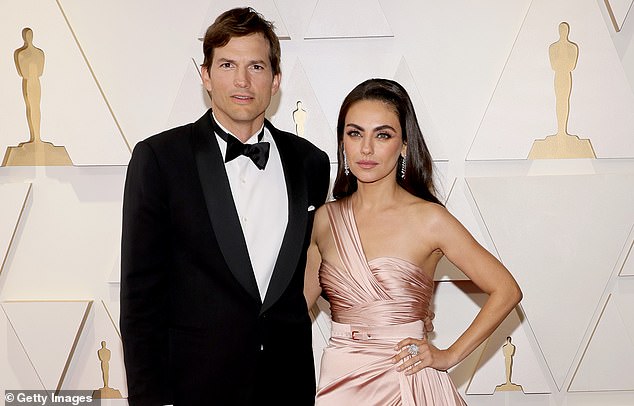 In September 2023, Kutcher resigned from the anti-child sexual abuse organization he founded in 2009 following criticism for writing a letter to the court in support of his former colleague and friend Danny Masterson, who was being sentenced for rape. Pictured: Kutcher with his wife, Mila Kunis