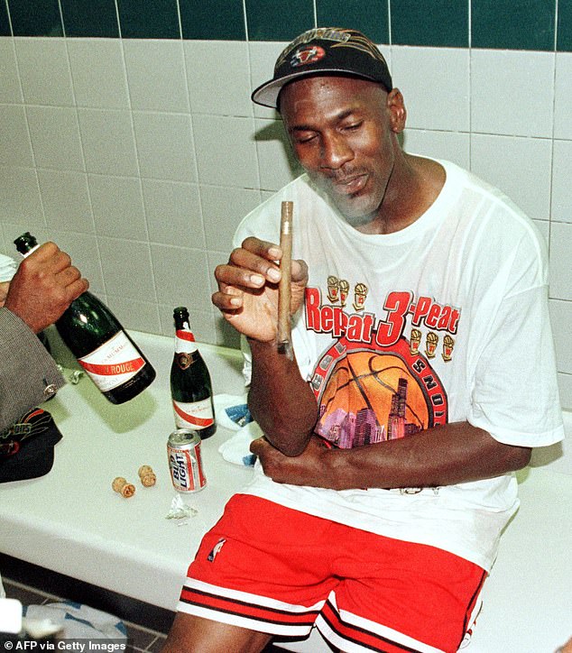 Jordan has been known to enjoy beer and cigars throughout his six-title NBA career.