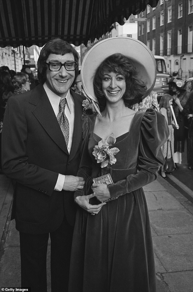 The actress was married to TV writer Jack Rosenthal for 30 years until his death in 2004 (pictured on their wedding day in 1973) and they welcomed daughter Amy, 50, and son Adam, 48.