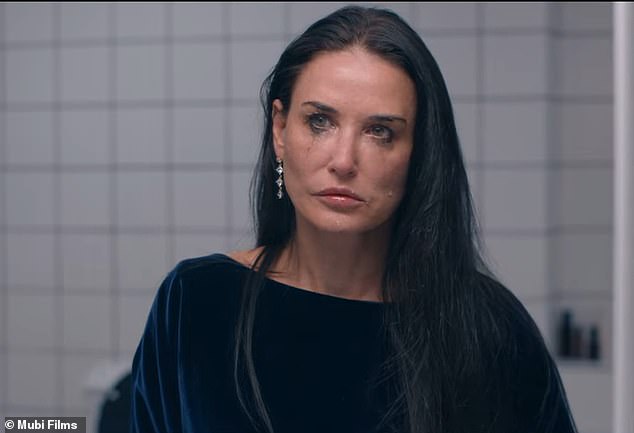 While the film is a horror thriller with an outlandish plot, the premise is very familiar: the importance society places on youth when it comes to women (pictured: Demi Moore)