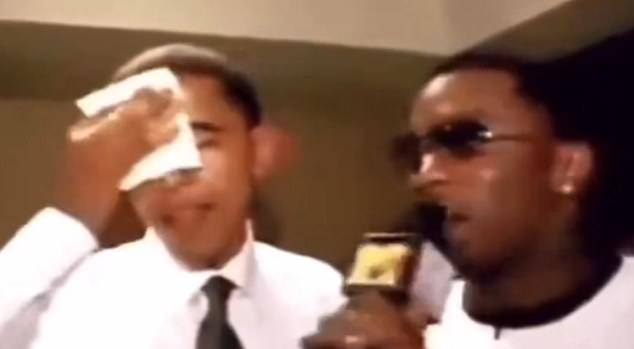 During their exchange, Obama and Diddy joke about 