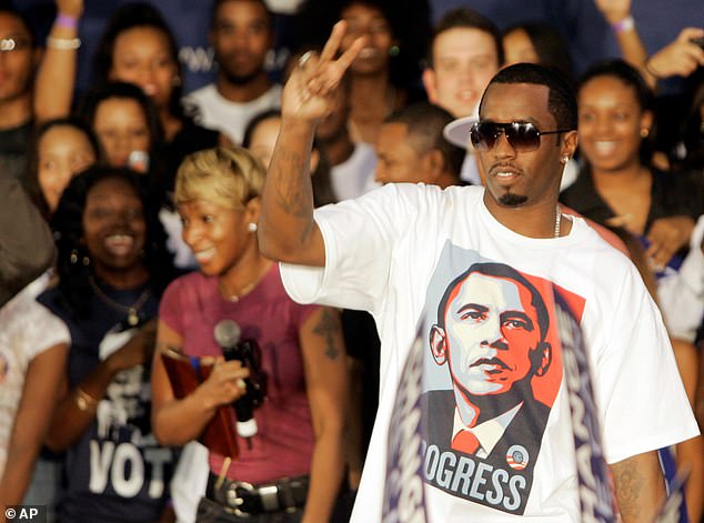 Diddy also supported Obama's successful campaign for the White House in 2008, even hosting a rally called 