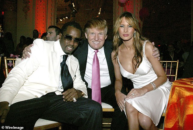 Diddy has notably been photographed with several celebrities, including Donald Trump, seen at a fundraiser at Mar-a-Lago in 2005 for the Rush Philanthropic Foundation.