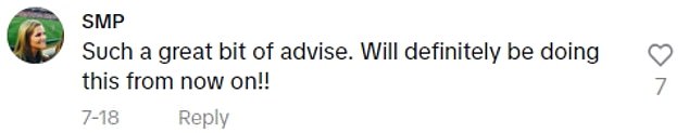 Many people appreciated Ally's advice and took to the comments section to thank her.