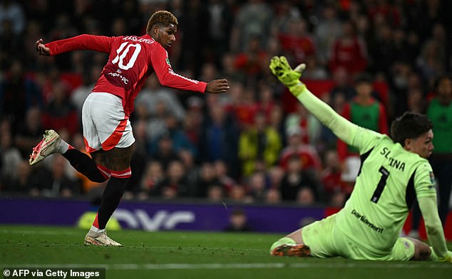 The striker scored twice in United's 7-0 Carabao Cup win over Barnsley on Tuesday.