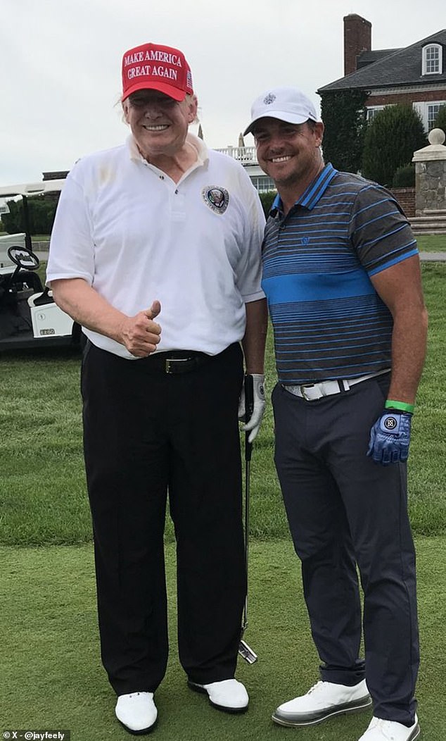 Feely played golf with Trump in 2020 and at the time called him a 