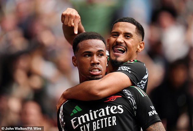 Shearer has named Arsenal's formidable duo of William Saliba and Gabriel as his centre-back partnership