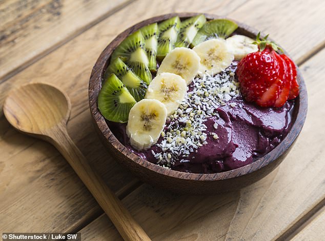 Acai is made from berries native to Brazil that are pulverized and mixed with frozen fruit to make a dessert similar to ice cream but 