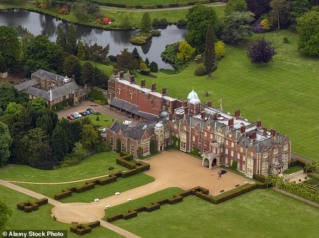 The prince and princess were staying at Sandringham House, pictured, when the incident occurred in 1982.