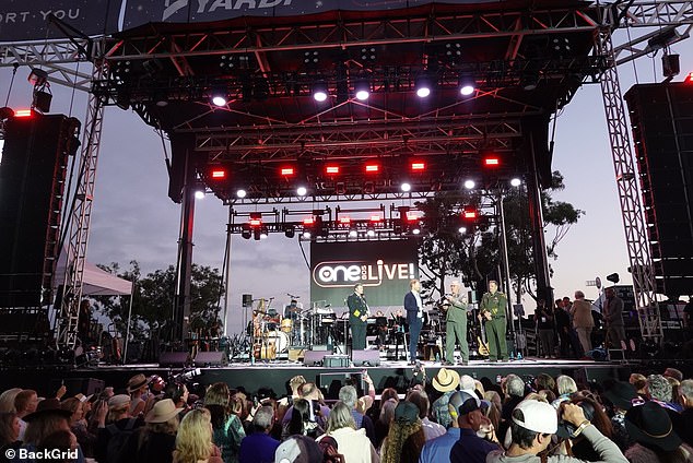 The One805 concert takes place at Costner's seaside estate in California