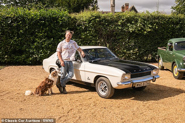 Jamie Oliver and his 1970 Ford Capri 3000GT, which he has previously referred to as his 