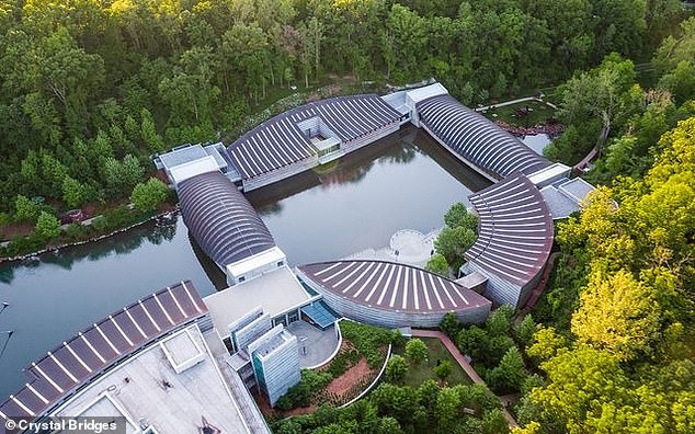 Her first philanthropic love is the Crystal Bridges Museum of American Art (pictured), which she founded in 2011.