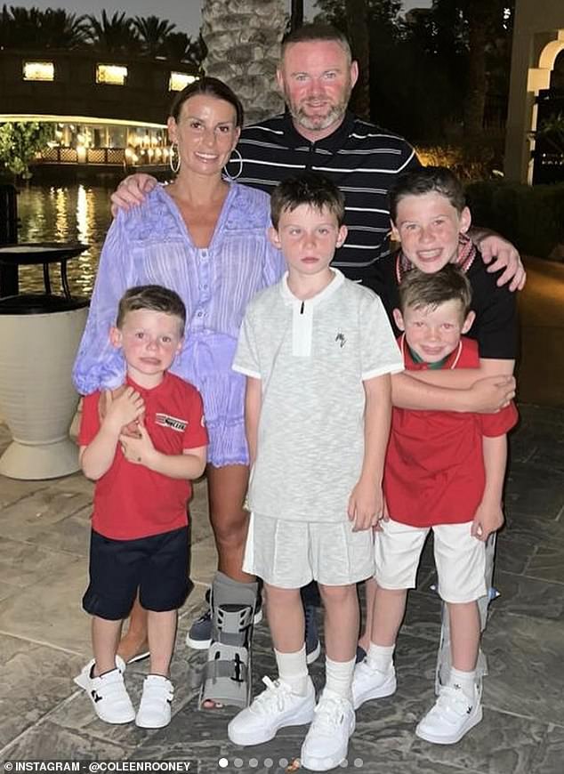 Despite Wayne's commitments to be in Washington, Coleen (pictured with Wayne and their children Kai, Klay, Kit and Cass) has previously told friends she hates America and would not move there.