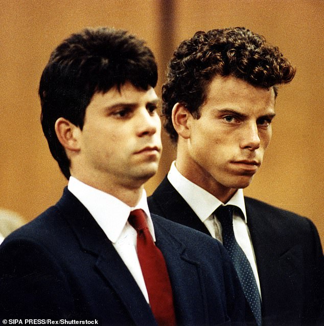 Erik and his brother Lyle Menendez were convicted of brutally murdering their parents in their Beverly Hills home in 1989, and both brothers are currently serving life sentences; pictured together in 1990.