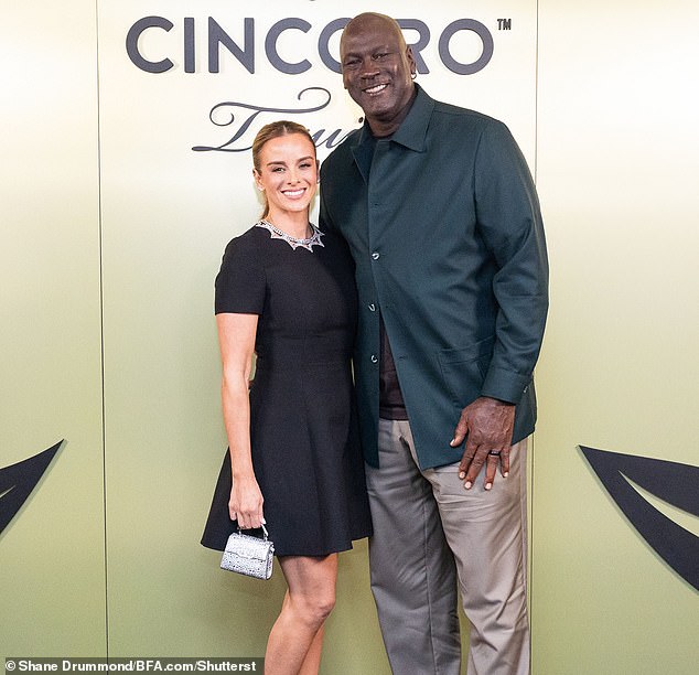 Jordan is photographed with his wife Yvette on the fifth anniversary of his tequila brand Cincoro