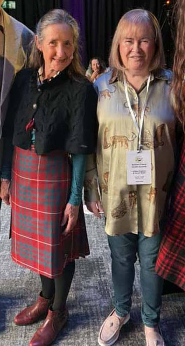 Barbara O'Neill is pictured with Susan Boyle at the Crieff Hydro event