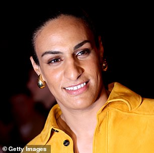 Imane Khelif attends the Bottega Veneta show during the Spring/Summer 2025 Women's collection in Milan on September 21