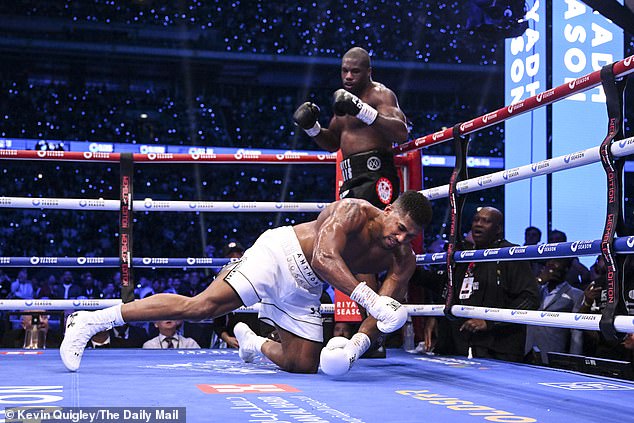 'AJ' was sent crashing to the canvas for the fourth time that night and was unable to recover.