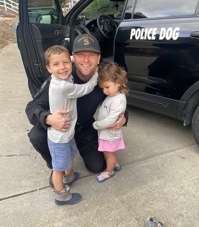 Brians and his daughters were saved by hero police officer Jonathan Wiese, who rappelled down the cliff and swam to the sinking car to pull them out of the water.