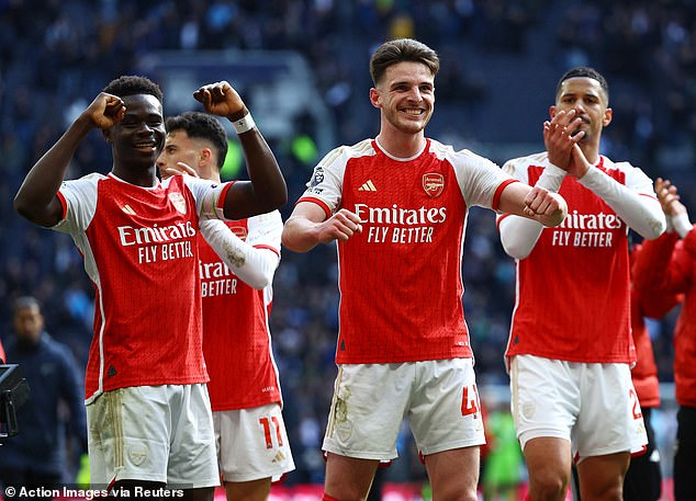 Several stars such as Bukayo Saka, Declan Rice and William Saliba are said to have formed part of the City squad.