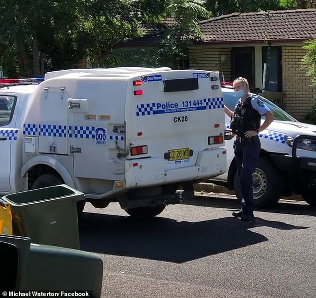 Spectators praised the policeman for telling the arrested man some 