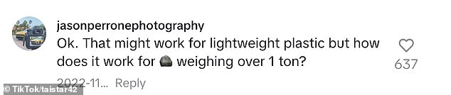 Not everyone in the comments section was convinced, however, with some saying it would be much harder to pick up large rocks.