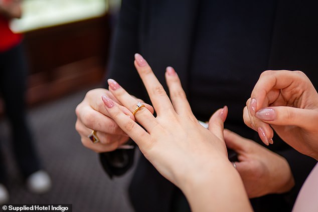 Yorke's engagement ring choice was a huge hit with Jenna, gifting her a classic yellow gold solitaire ring, featuring a round brilliant cut natural diamond, from Adelaide jeweller Gerard McCabe.