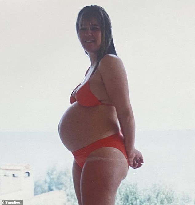 Ms McCranor (pictured during her pregnancy) recalled having to leave her daughter 