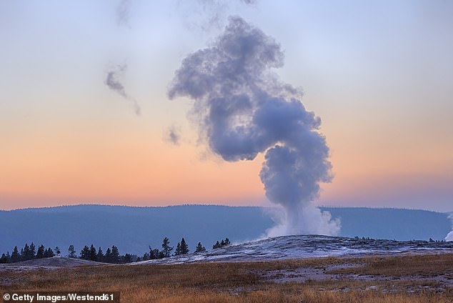 The Morning Glory is located near the famous Old Faithful Geyser.