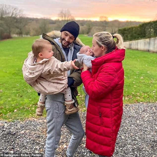 Tom was diagnosed with stage 4 glioblastoma in October 2020 and following his passing, Kelsey, 33, confirmed the tragic news to everyone (pictured with her two children).