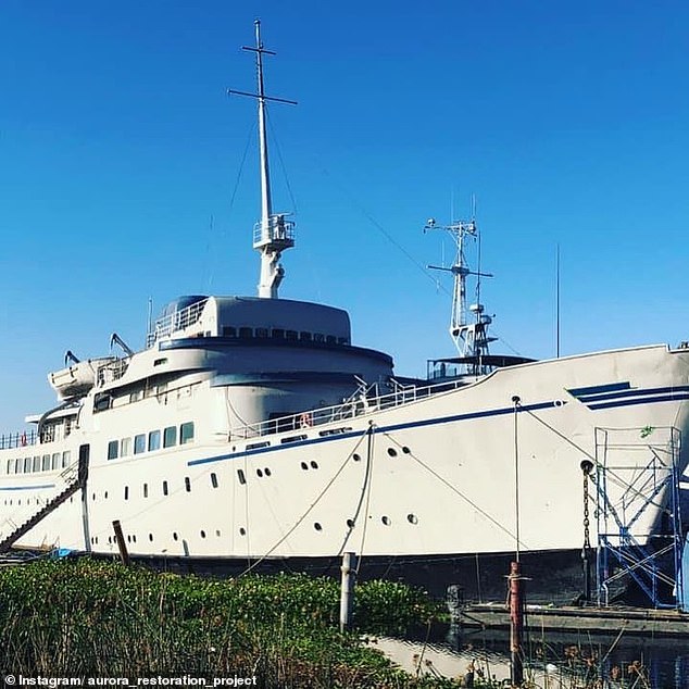 The 85-cabin cruise ship, originally named Wappen von Hamburg (the first major passenger ship built by Germany after World War II), ended up moored in the California Delta before Willson bought it.