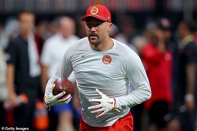 Kelce and the Kansas City Chiefs will face the Falcons in Atlanta tonight.