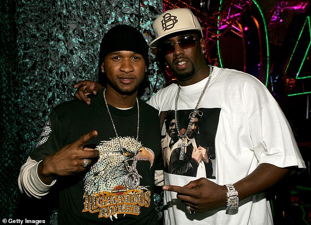 Usher and Diddy's relationship spans decades, as they were photographed together in Los Angeles in 2004.