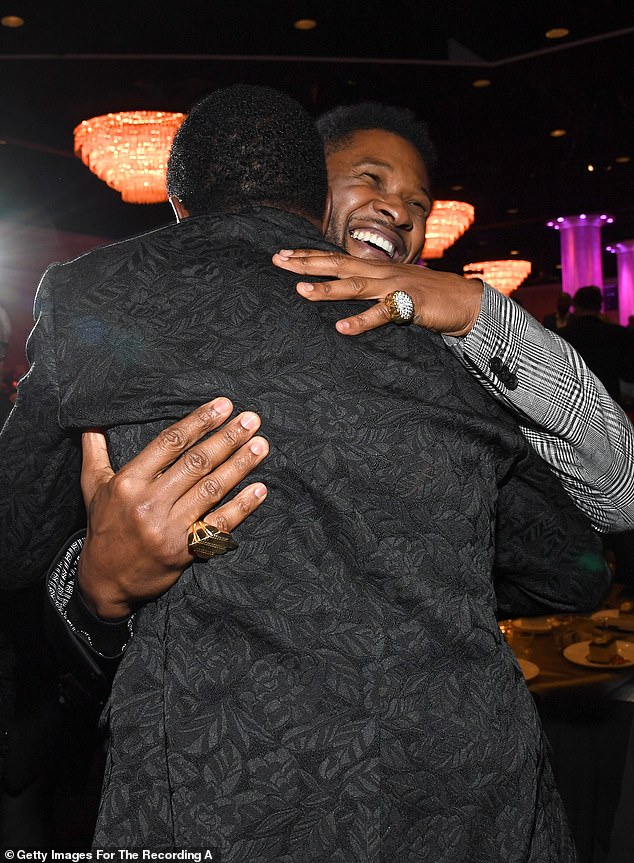 Diddy and Usher were photographed hugging each other at a party in January 2020 in Los Angeles.