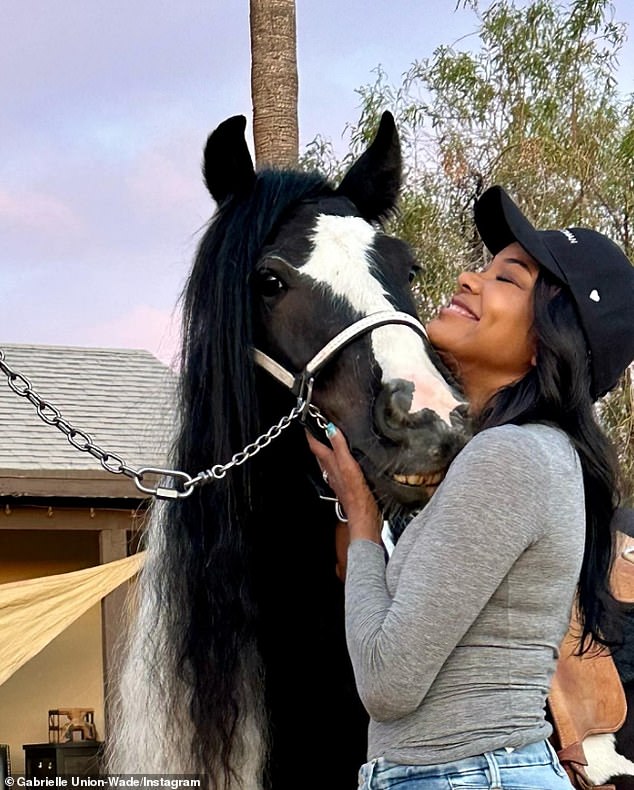 She then shared a photo of herself posing like crazy and enjoying a sweet moment with a horse.