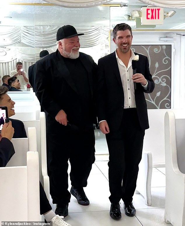 Kyle Sandilands walked KissFM news presenter Brooklyn Ross down the aisle.