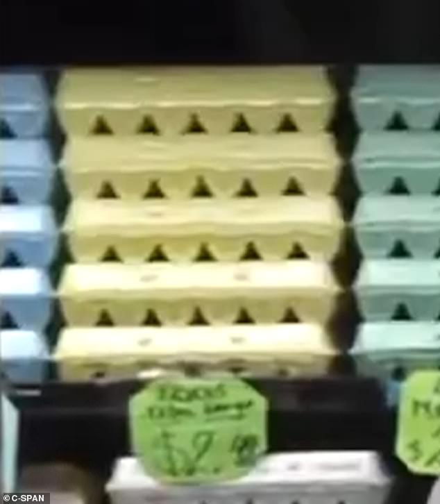 However, some eagle-eyed viewers saw in the clip that Vance was after evidence that his own inflation claims were inflated. They pointed out that several dozen-egg boxes were on sale at the market for $2.99.