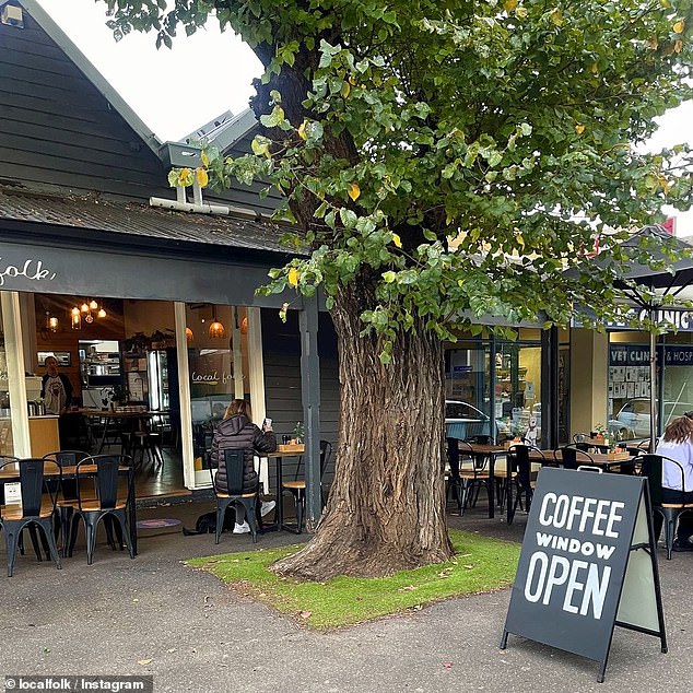 The coffee shop used its 'coffee window' to serve customers who cannot or do not have time to come in.