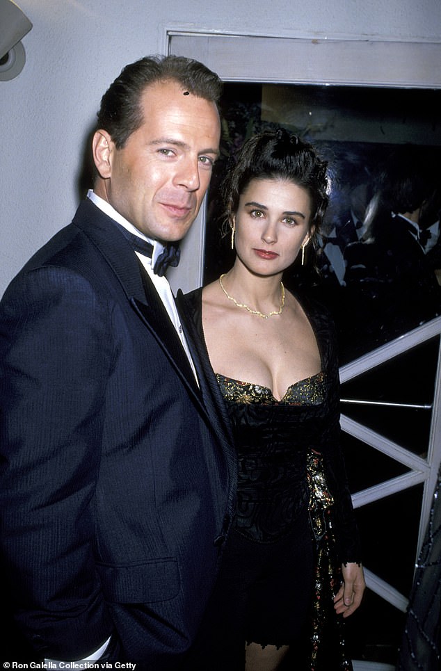 The actress, now 61 and living in Malibu with then-husband Bruce Willis, committed to cycling 30 miles round trip every day to the set of Indecent Proposal, trying her best to regain her pre-pregnancy figure (pictured in 1991).