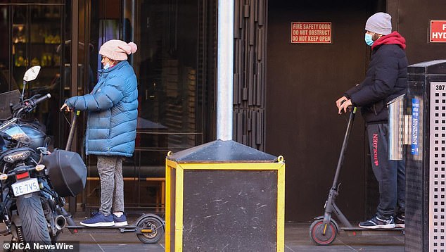 In most states, e-scooter riders must stick to sidewalks. Photo: NewsWire/Brendan Beckett