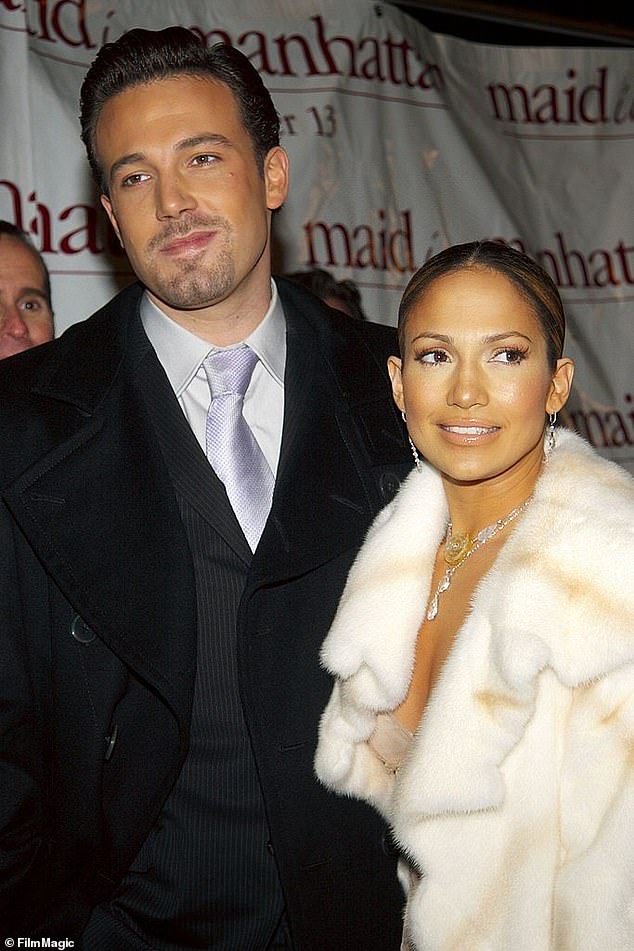 Lopez was previously engaged to Affleck in the early 2000s, but the relationship ended shortly before they were due to tie the knot; seen in 2002