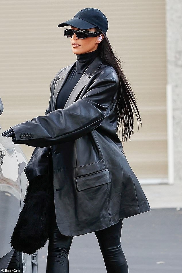 Kim Kardashian was photographed in Los Angeles in 2021 sporting a pair of lilac headphones said to be the £199 wireless Beats Fit Pro.