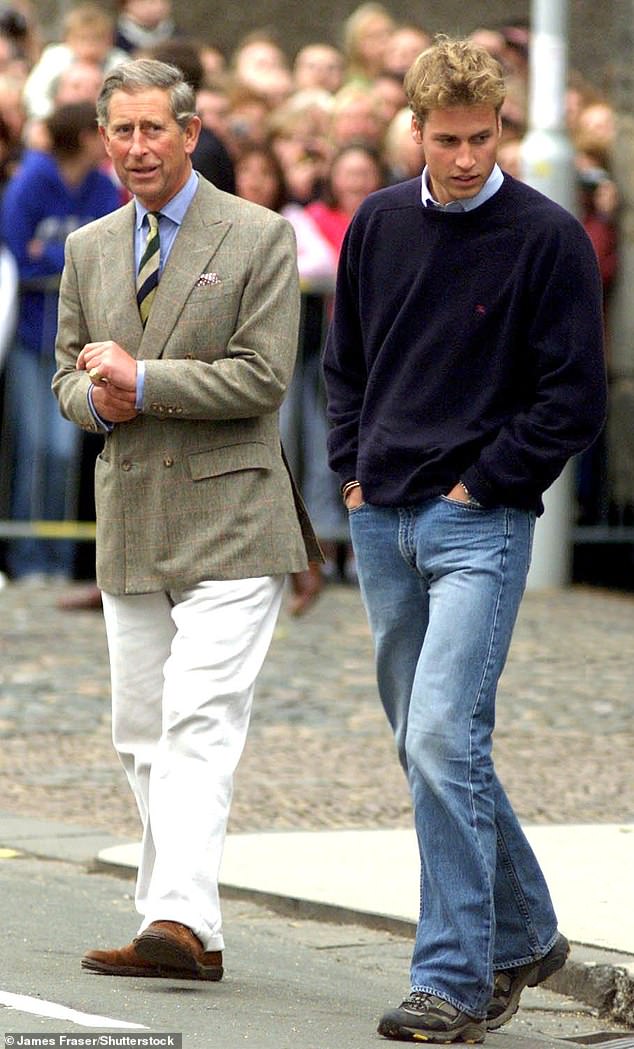 The father and son were greeted by 5,000 royal fans waiting to see them.